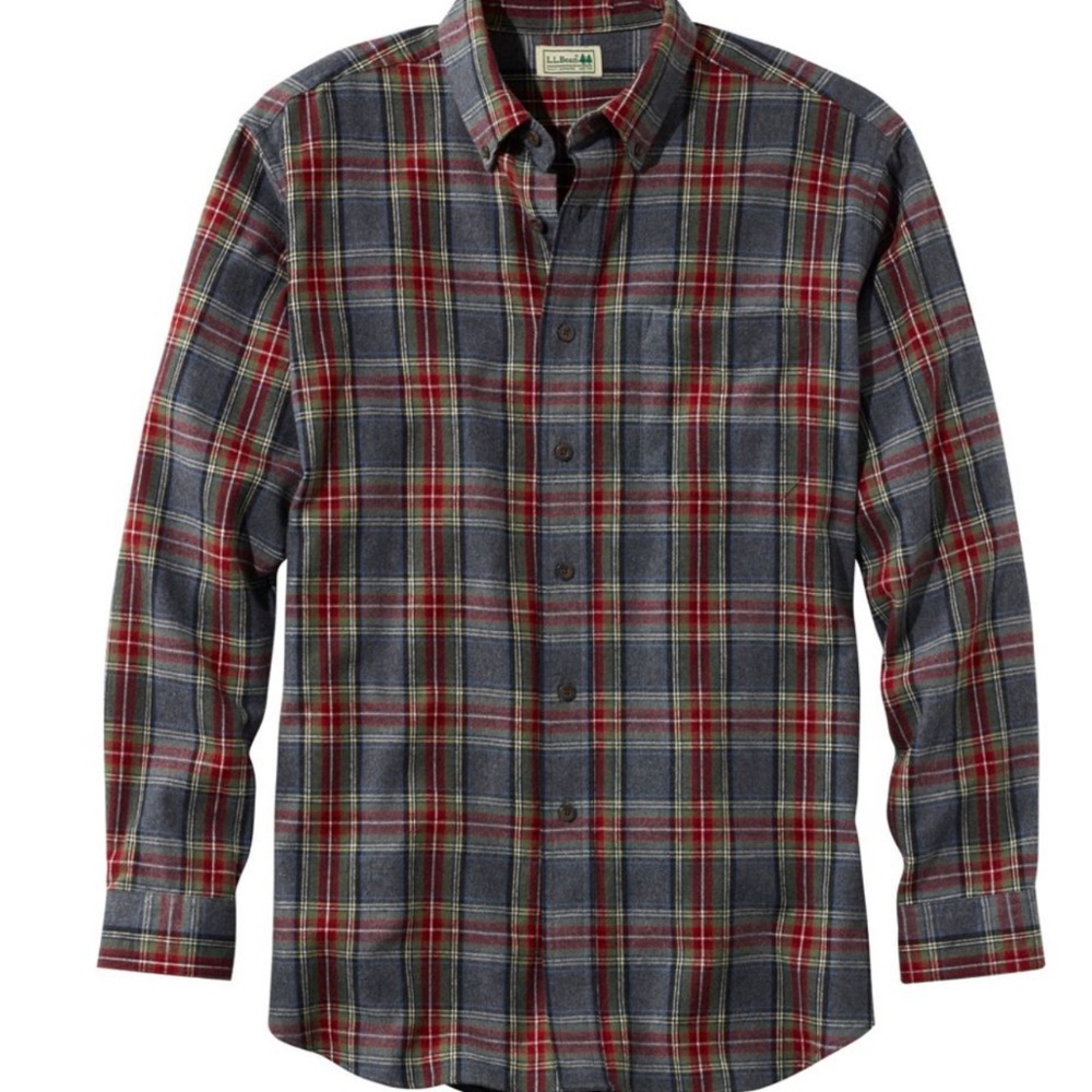 L.L. Bean Men's Scotch Plaid Flannel Shirt - Like New!